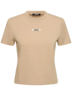 Jacquemus   Le Tshirt Gros Grain logo t-shirt 