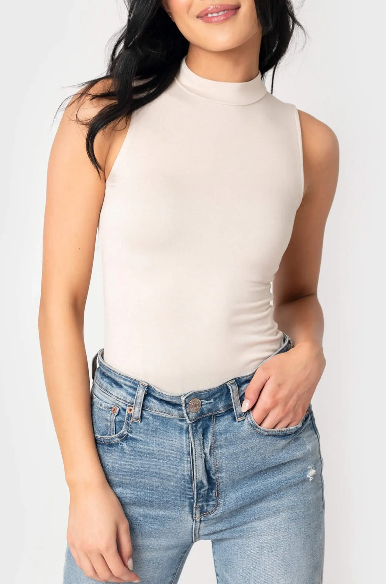 Jennifer Essential Mock Neck Bodysuit