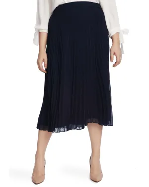 Jordyn Pleated Midi Skirt | 068-CAVIAR