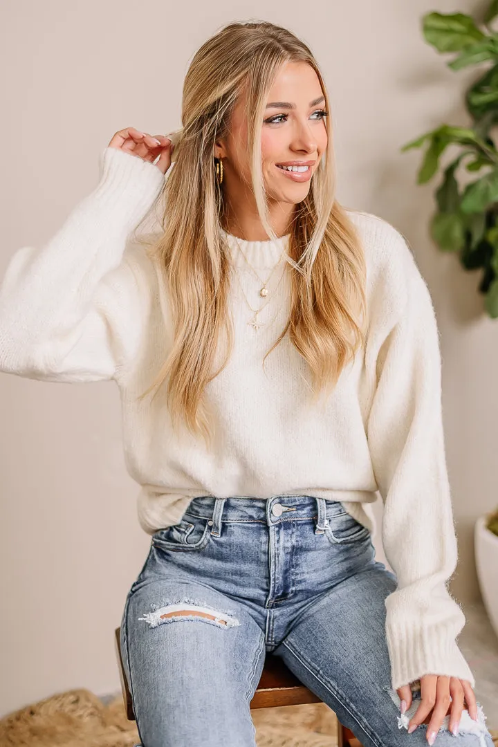 Keeping Up Lightweight Sweater | Cream