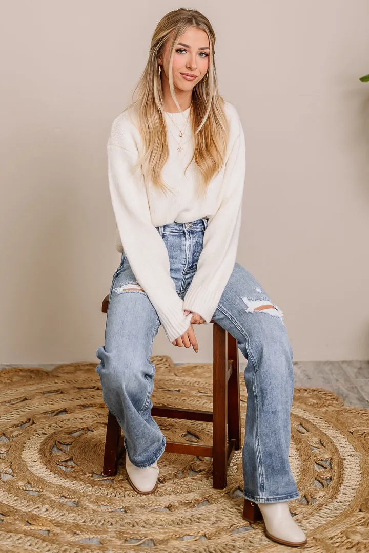 Keeping Up Lightweight Sweater | Cream