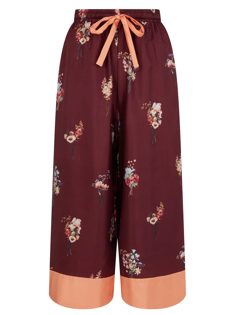 Kelsi Silk Trousers Burgundy