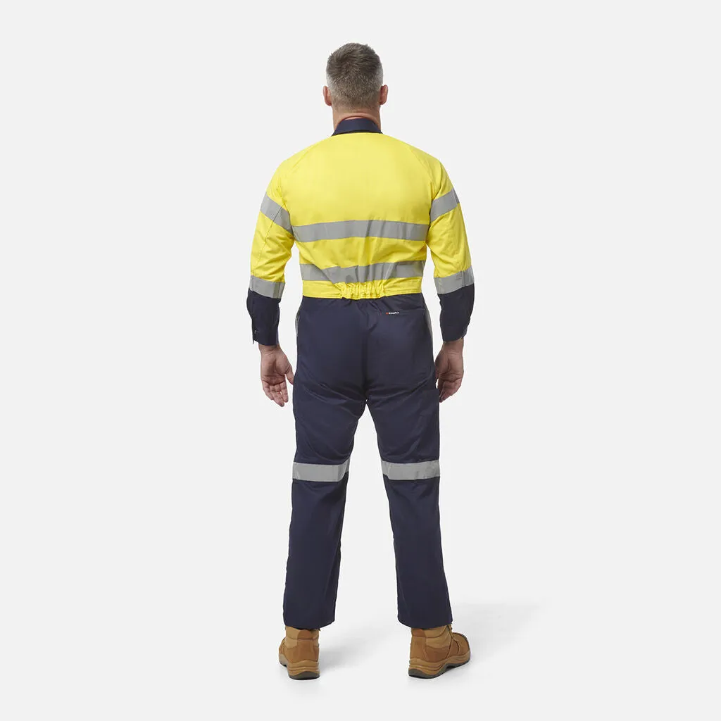 King Gee Originals Hi-Vis Reflective Two Tone Drill Work Overalls (K51525)