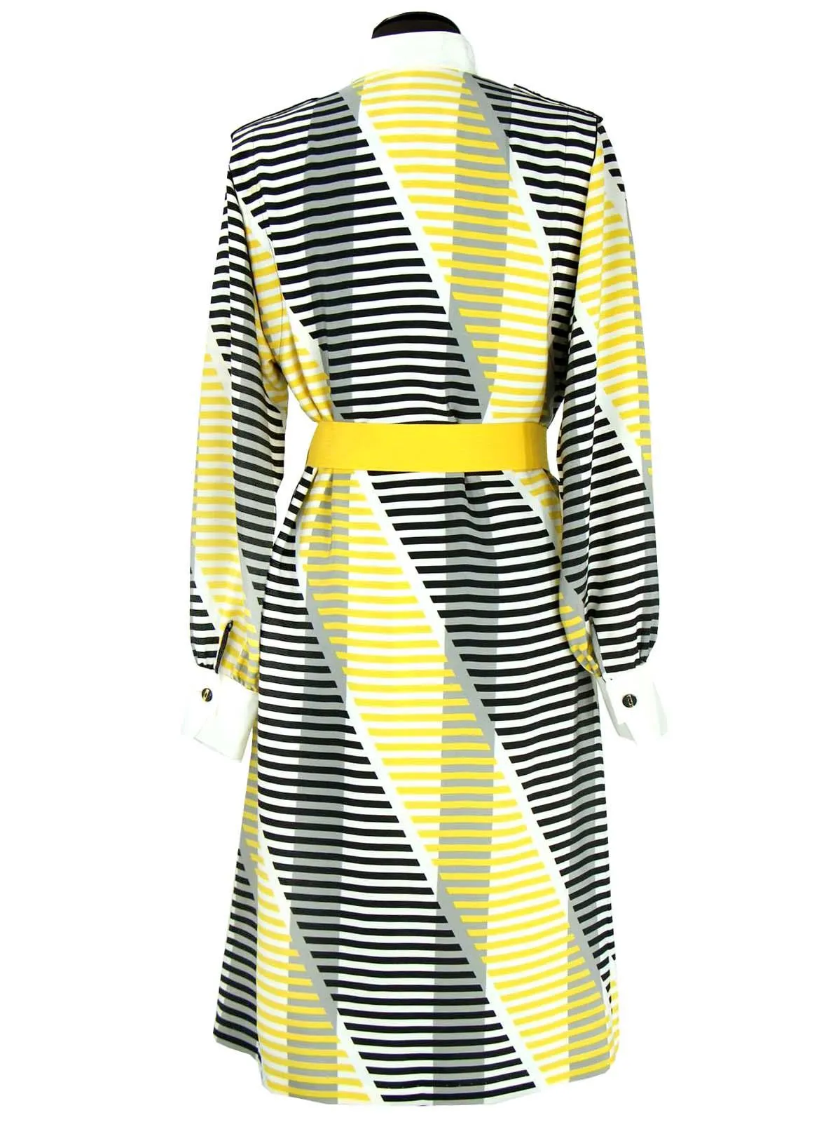 Kio Modell Statement Striped Collar Vintage Dress