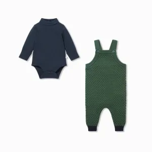 Knitted Dungarees & Roll Neck Bodysuit Outfit