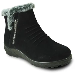 KOZI Canada Women Boot NINA-1 Ankle Winter Fur Casual Boot Black