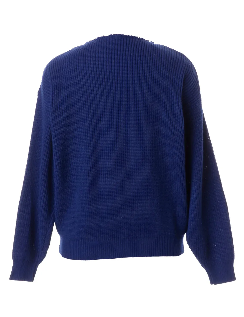 Label Blue Lace Up Jumper