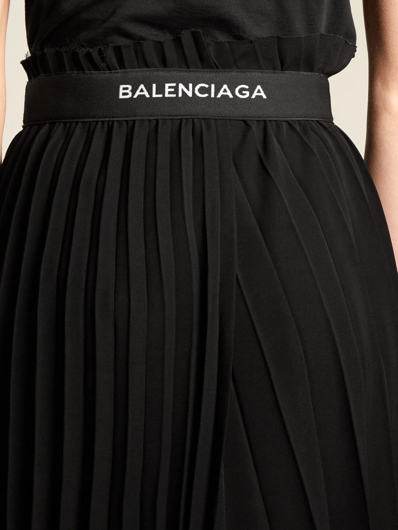 Logo Pleated Skirt