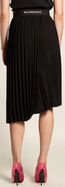 Logo Pleated Skirt