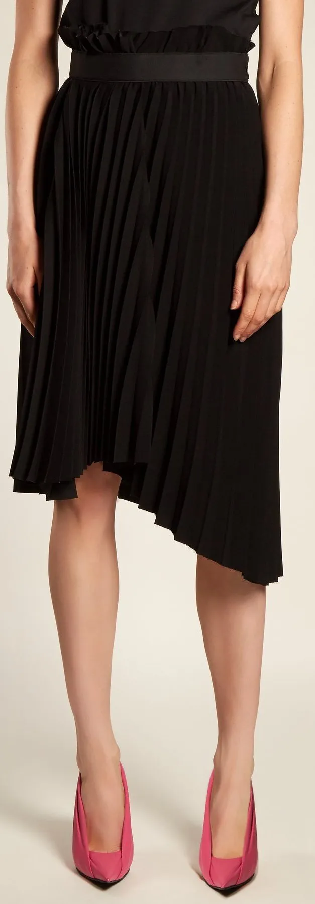 Logo Pleated Skirt