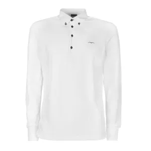 LONG SLEEVED MANDARIN COLLAR JERSEY POLO ANTONY ANIMO Men White