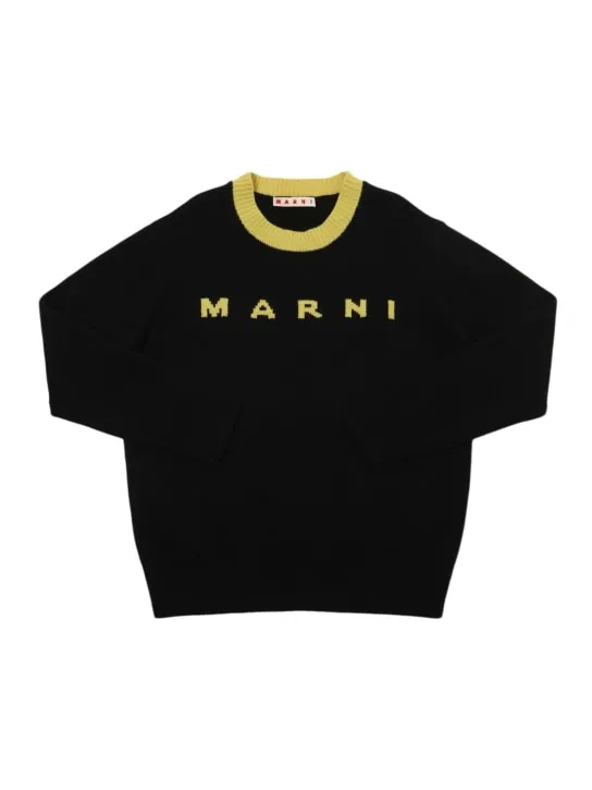 Marni Junior   Wool &amp; cashmere knit sweater w/logo 