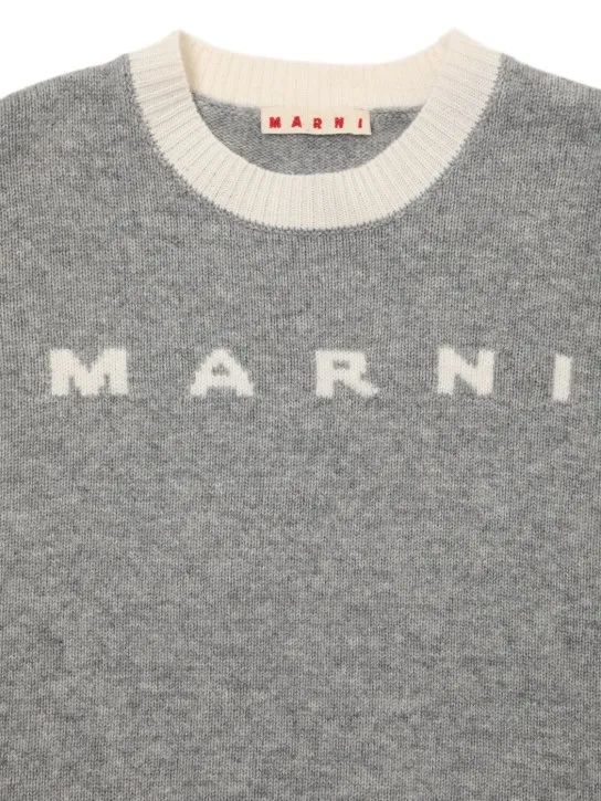 Marni Junior   Wool &amp; cashmere knit sweater w/logo 