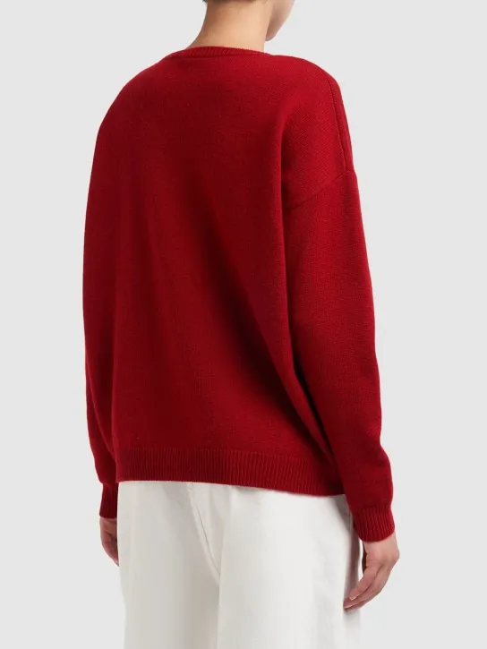 Max Mara   Nias embroidered wool &amp; cashmere sweater 