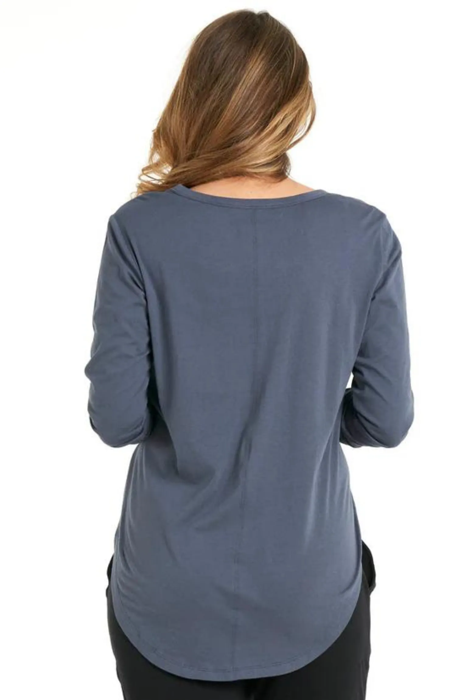 Megan L/S Top - Indi Blue