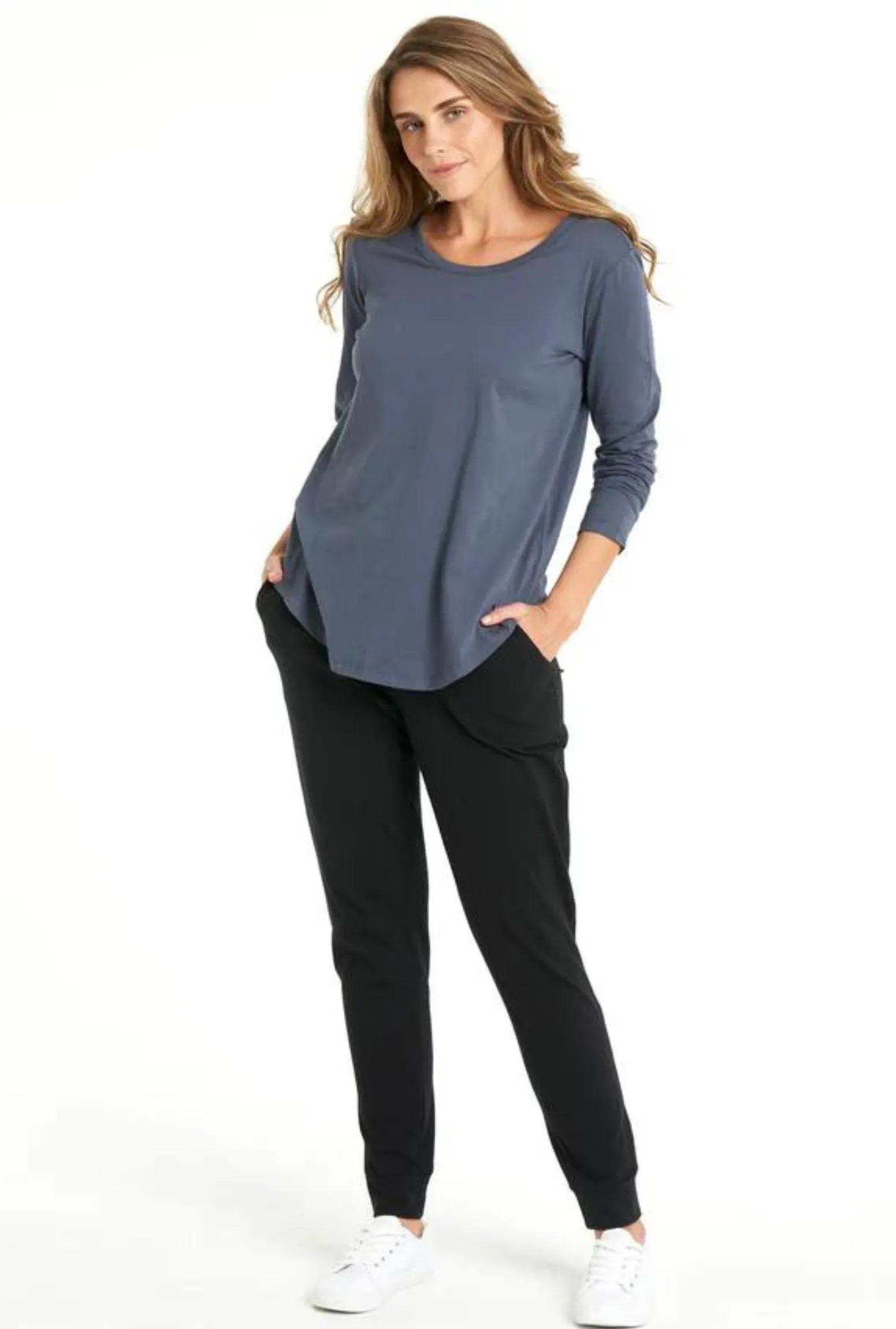 Megan L/S Top - Indi Blue