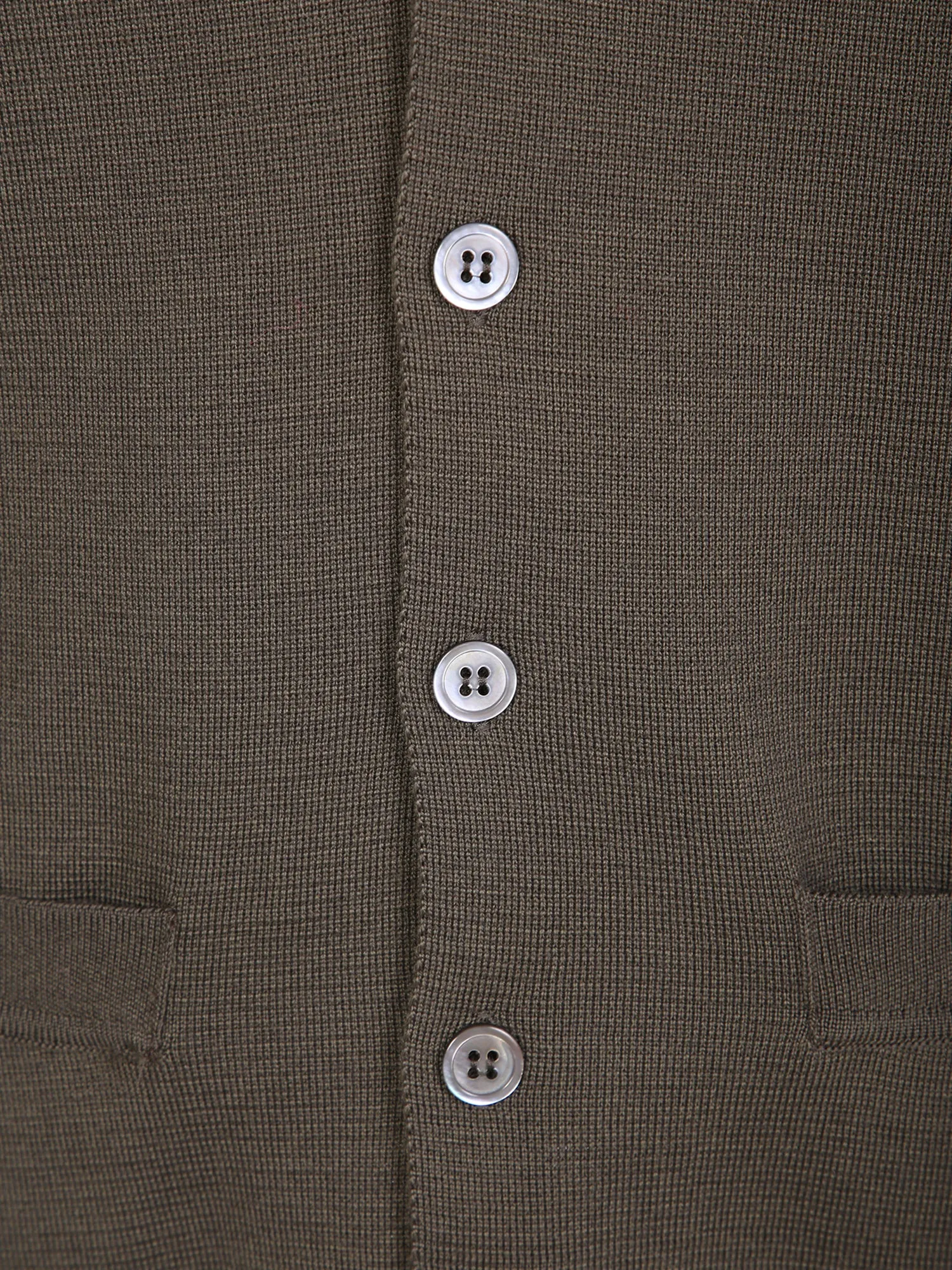 Military green merino wool gilet