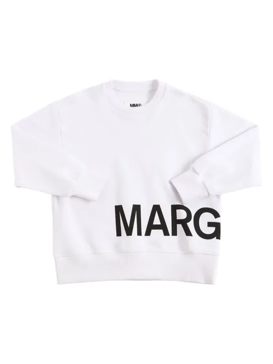 MM6 Maison Margiela   Logo print cotton sweatshirt 