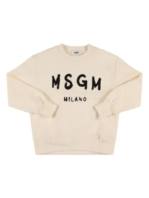 MSGM   Printed cotton sweatshirt 