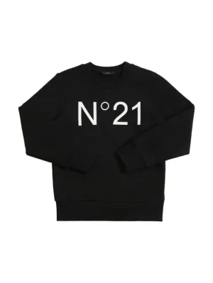 N°21   Logo printed cotton sweatshirt 