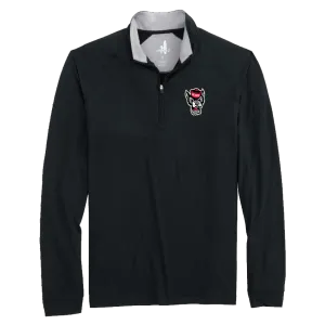 NC State Wolfpack johnnie-O Black Freeborne Wolfhead 1/4 Zip Pullover