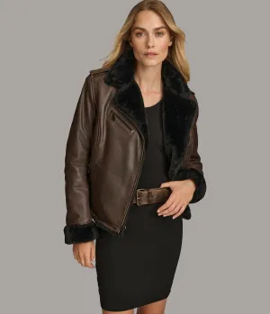 Oaklynn Faux Shearling Moto