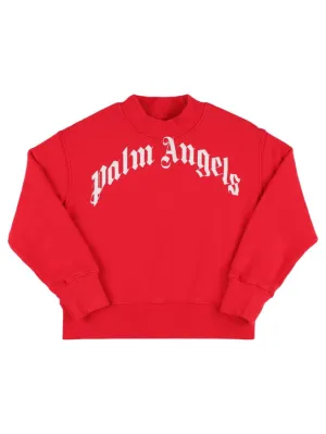 Palm Angels   Logo print cotton sweatshirt 