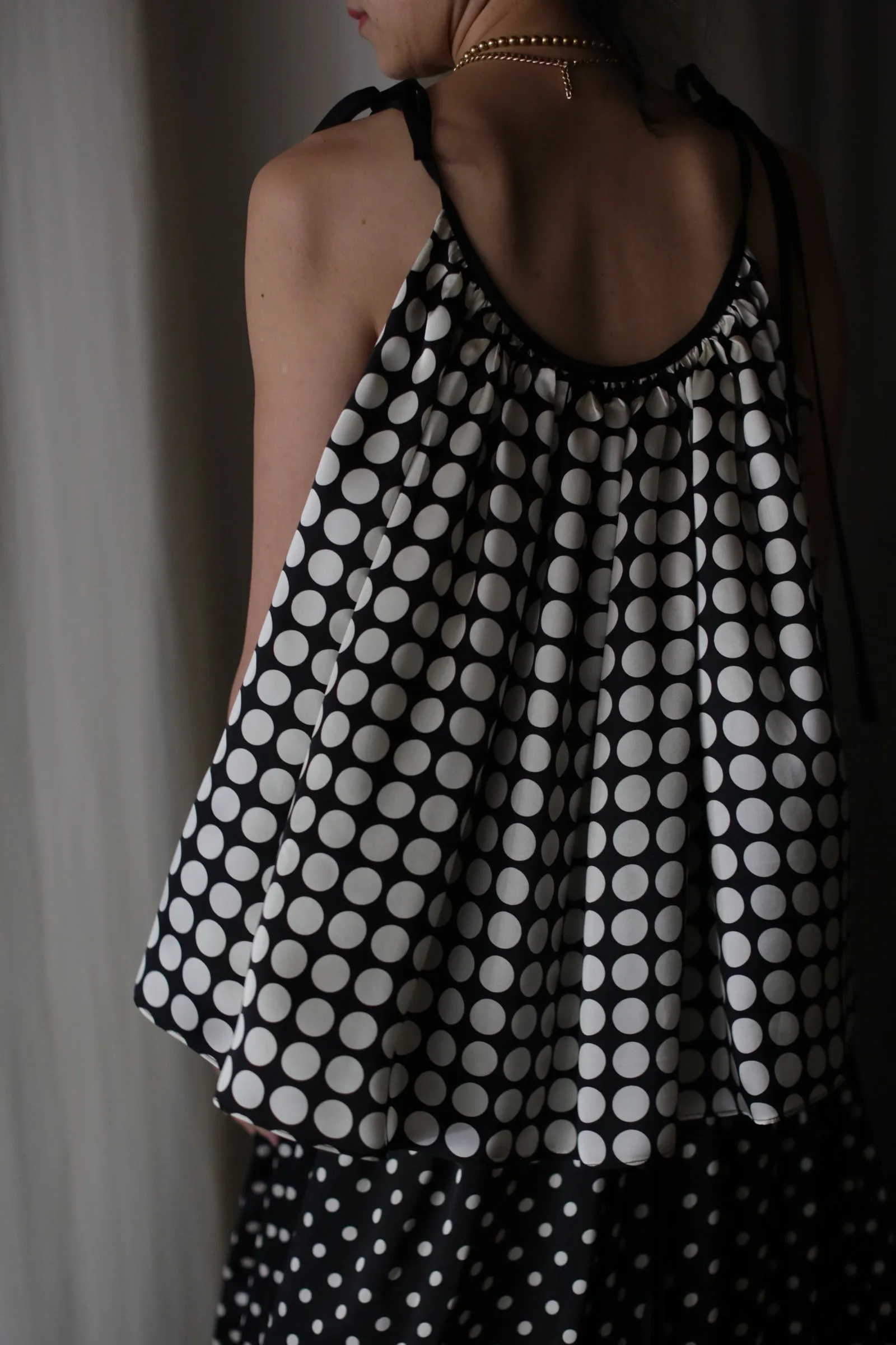 Parachute Top | B/W Polkadot