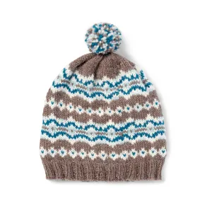 Patons Frosted Fair Isle Knit Hat