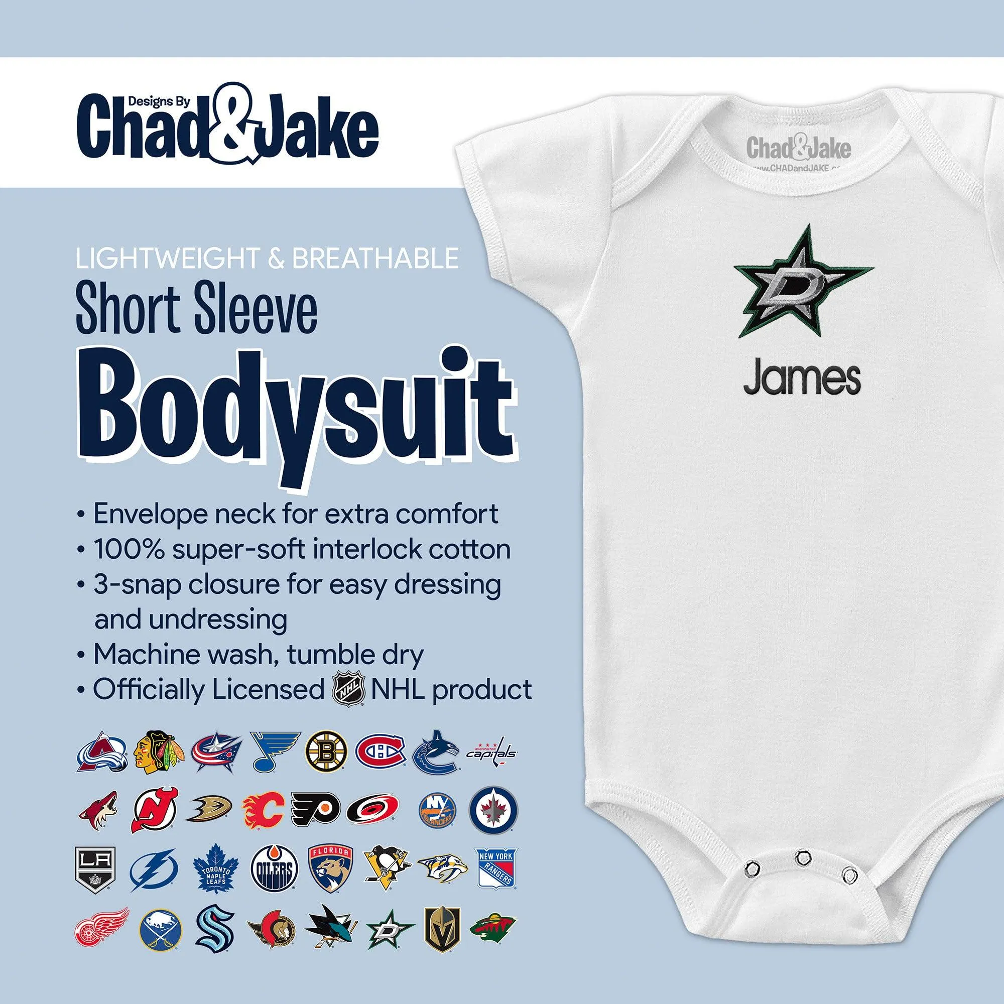 Personalized Dallas Stars Bodysuit