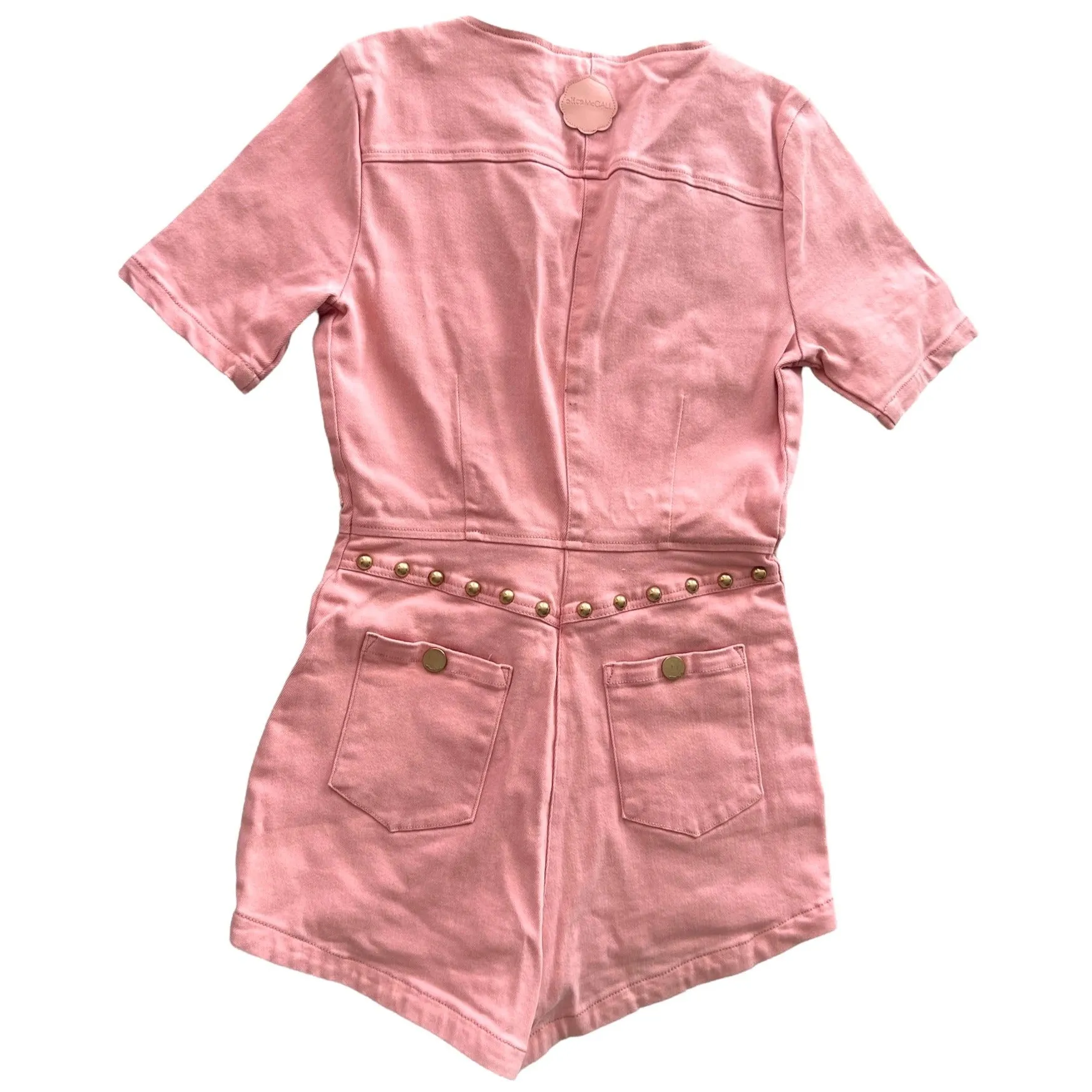 Pink Denim Romper - 4