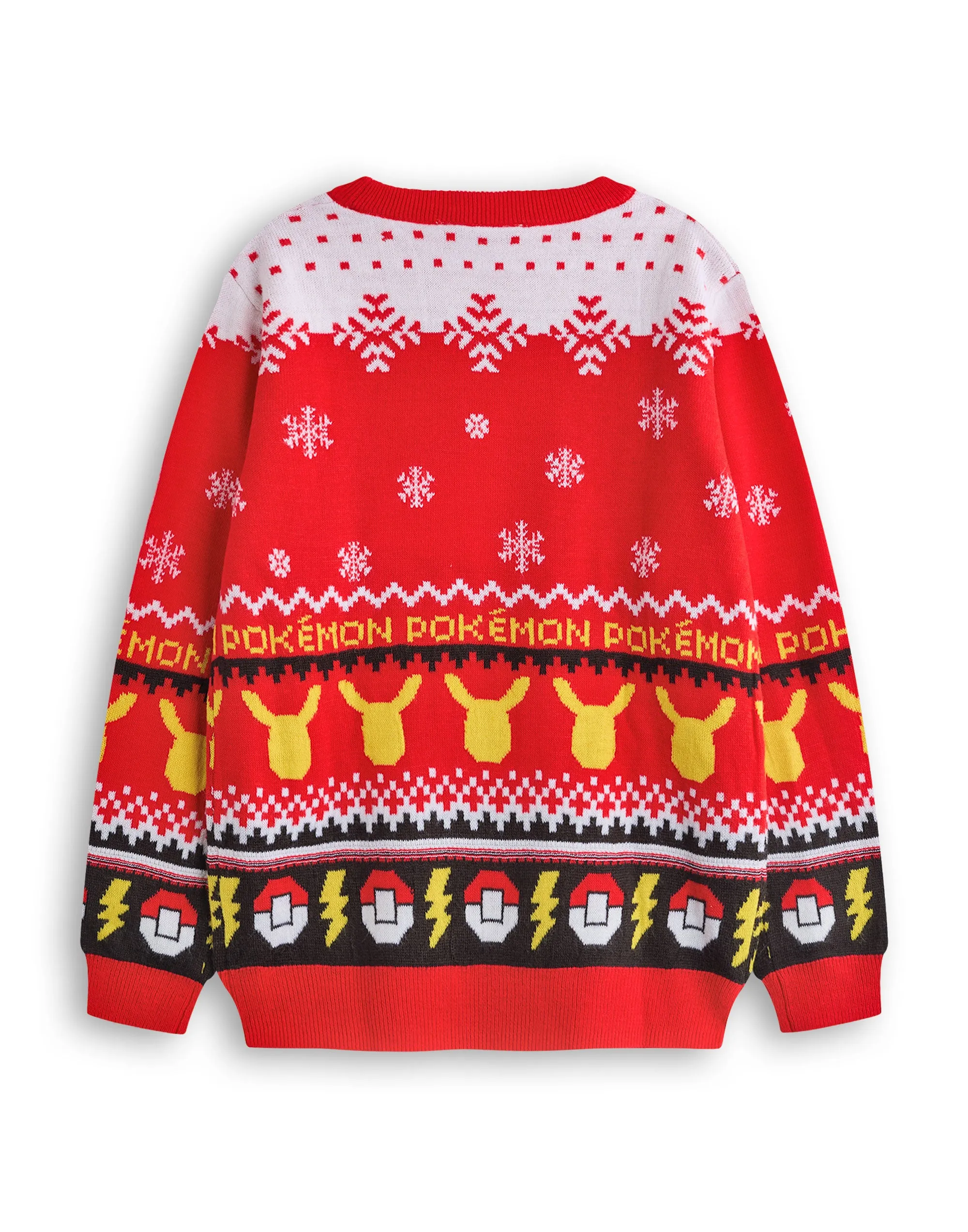 Pokemon Pikachu Boys Red Christmas Jumper