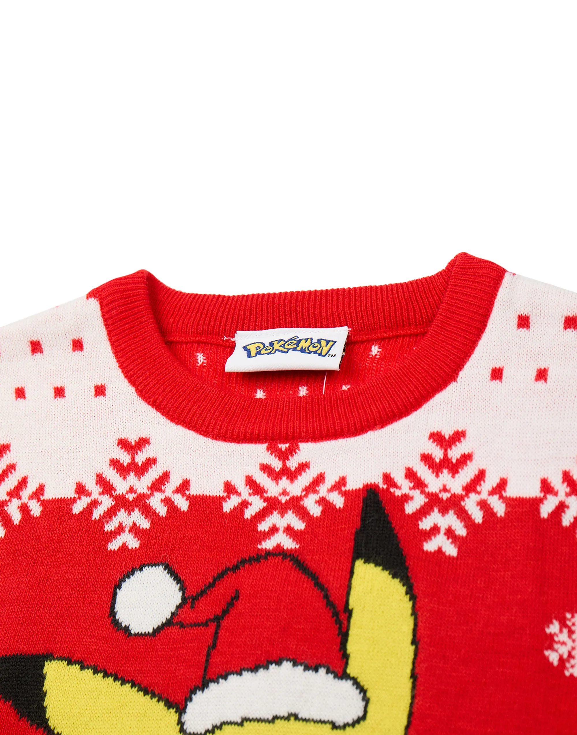 Pokemon Pikachu Boys Red Christmas Jumper