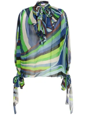 Pucci   Iride printed silk chiffon shirt 