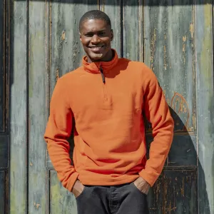 Revive Mens Quarter Zip Fleece - Dark Orange