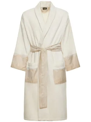 Roberto Cavalli   Royal Gold shawl collar bath robe 