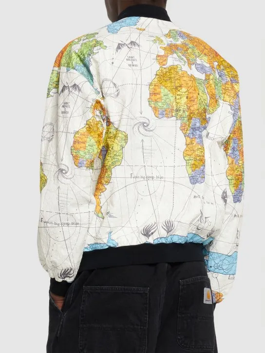 Saint Michael   Saint Michael x Dr Woo printed bomber 