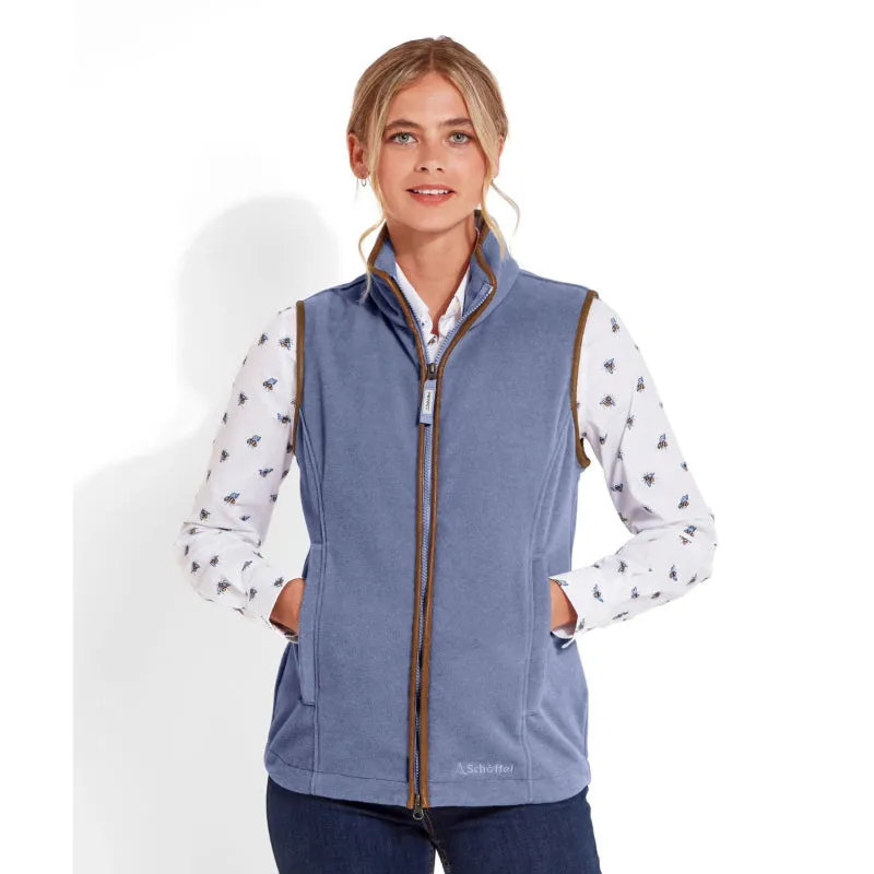 Schoffel Ladies Lyndon Fleece Gilet - Stone Blue