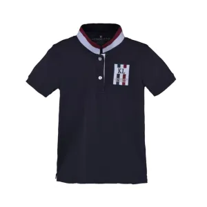 SHORT SLEEVED MANDARIN COLLAR POLO Boy Navy