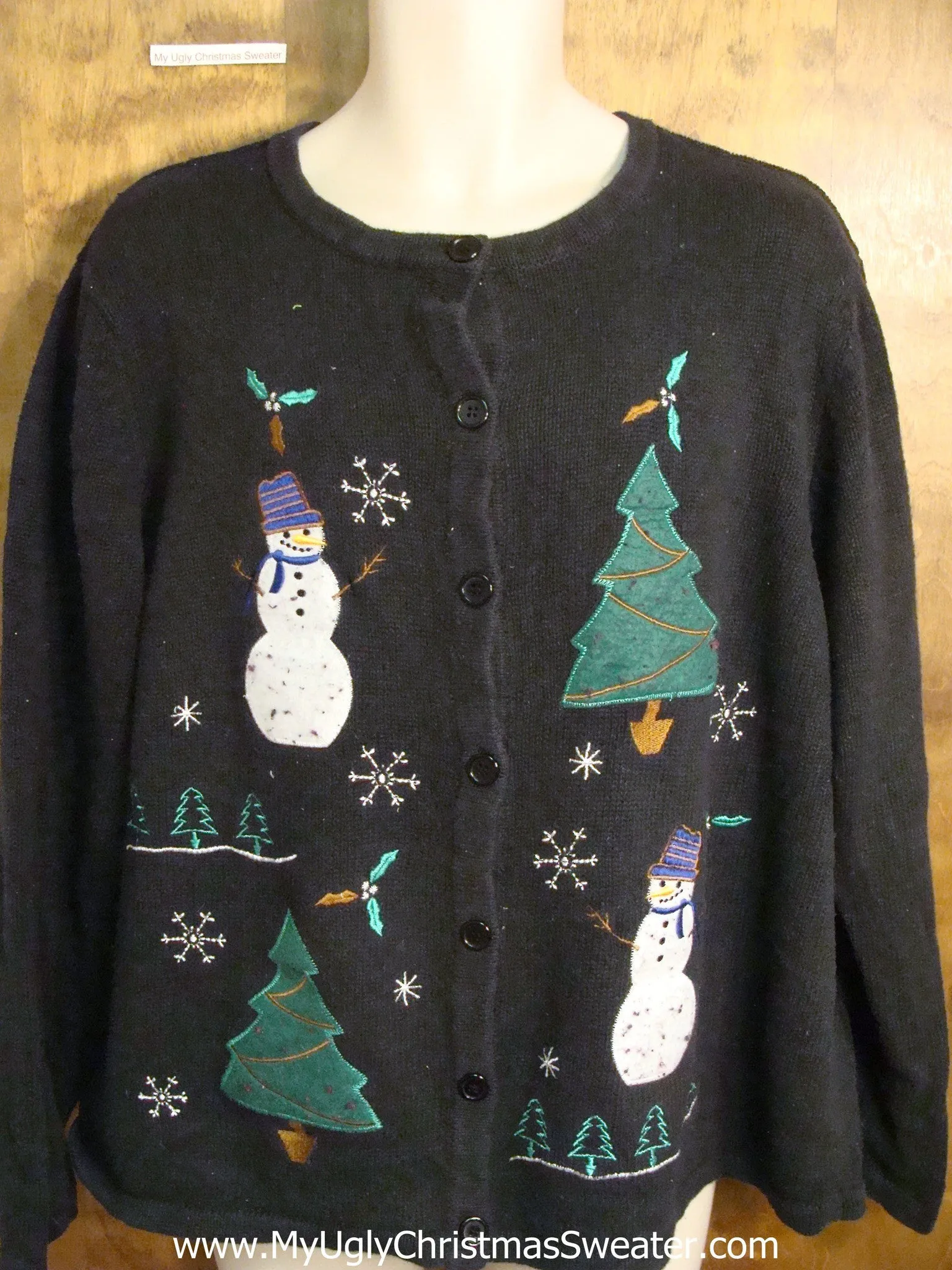 Snowmen in the Forest Cute Holiday Sweater