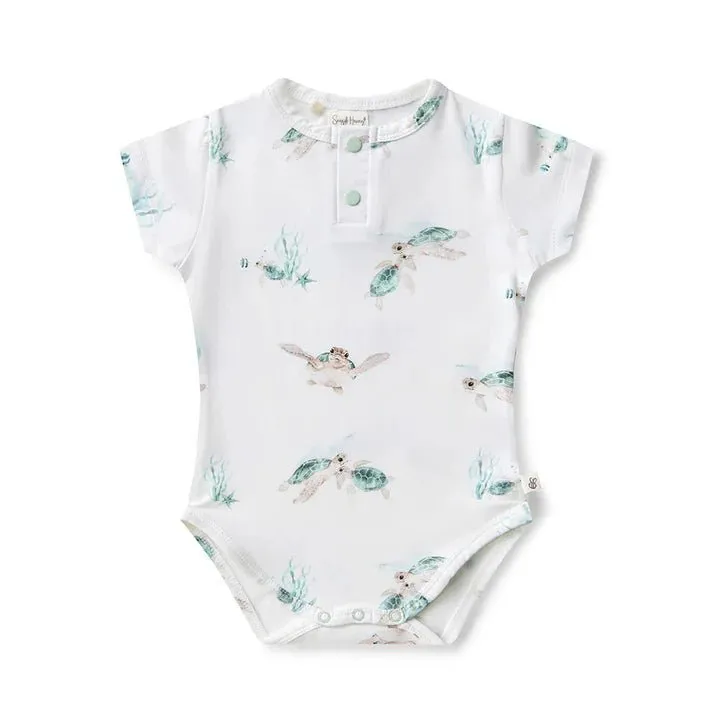 Snuggle Hunny SS Bodysuit - Turtle