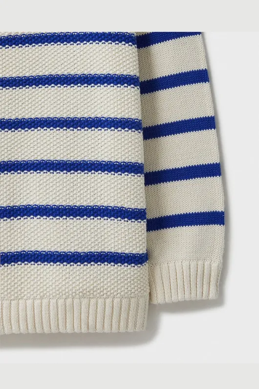 Stripe 1/2 Zip Knit Jumper