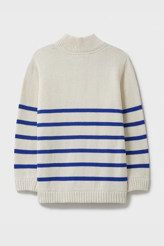 Stripe 1/2 Zip Knit Jumper