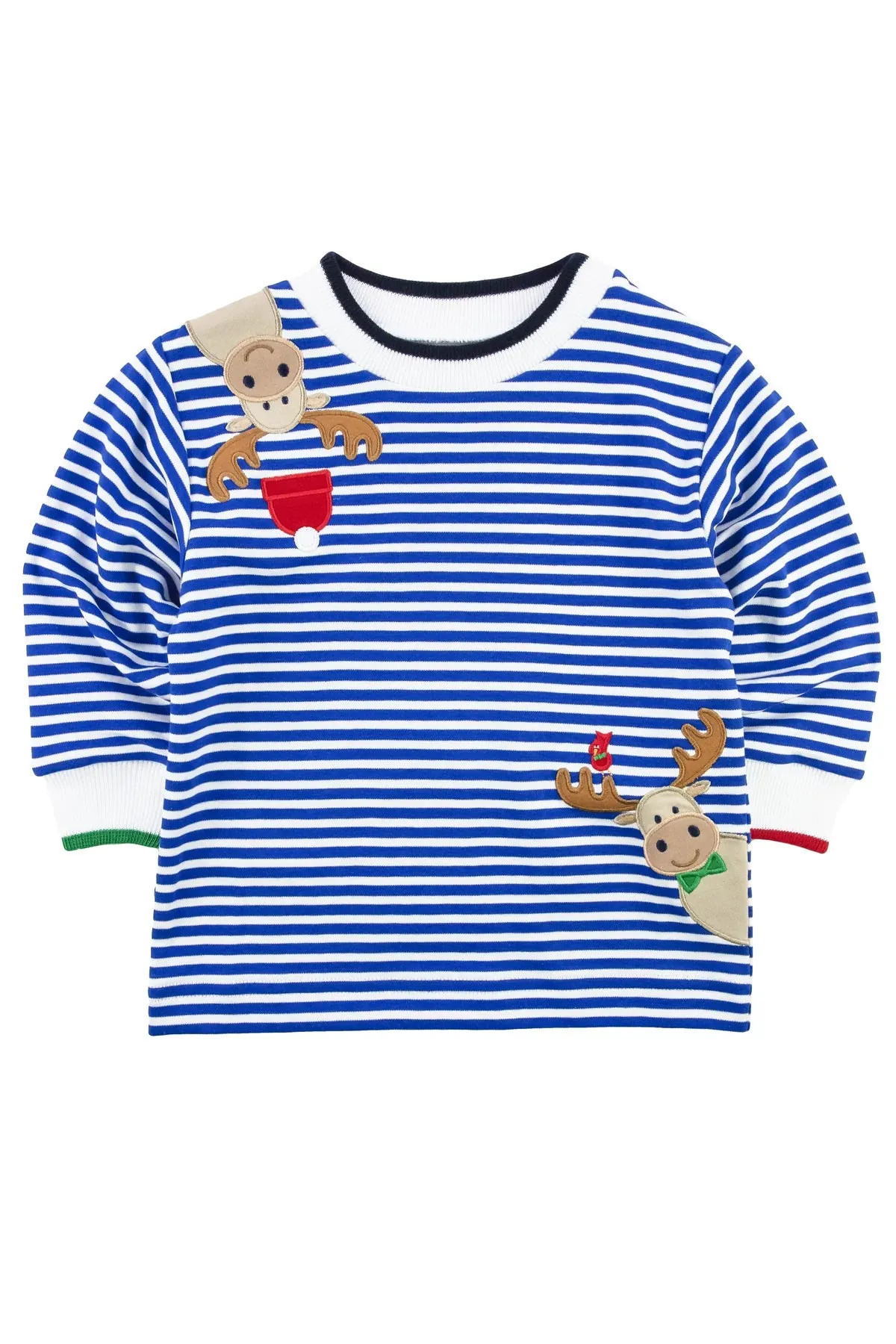 Stripe Knit Shirt w/Moose