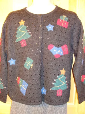 Tacky Ugly Christmas Sweater 2sided Gem (f482)