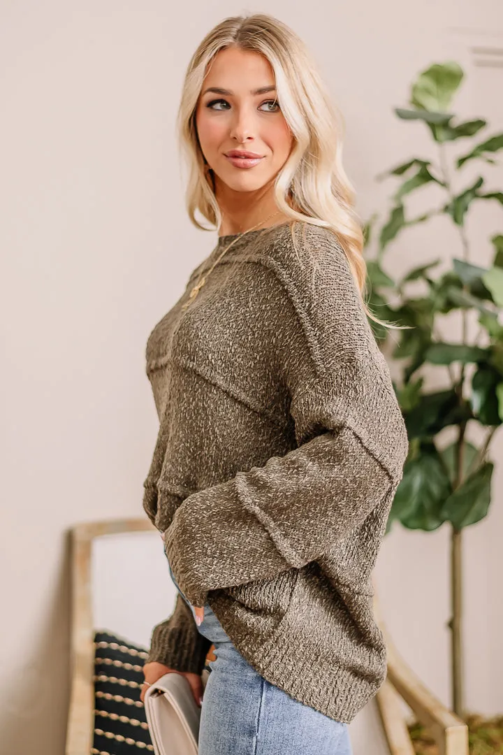 Take The High Road Loose Fit Sweater | Olive