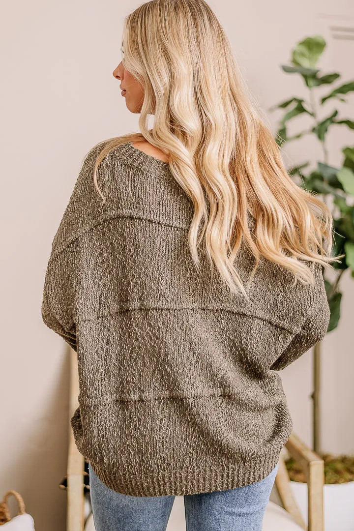 Take The High Road Loose Fit Sweater | Olive