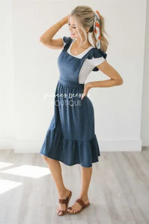 The Harper Overall Ruffle Sleeve Dress