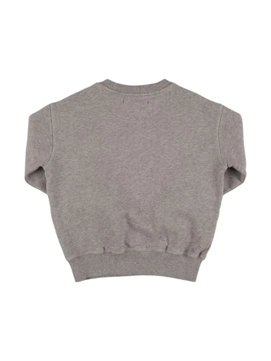 The New Society   Embossed cotton crewneck sweatshirt 