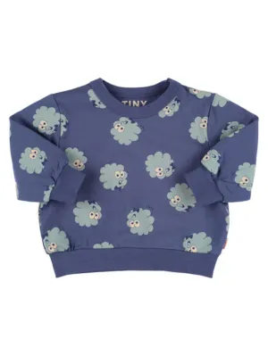 Tiny Cottons   Guest print cotton crewneck sweatshirt 